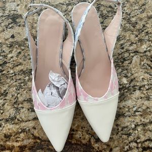 White Slingback Pump